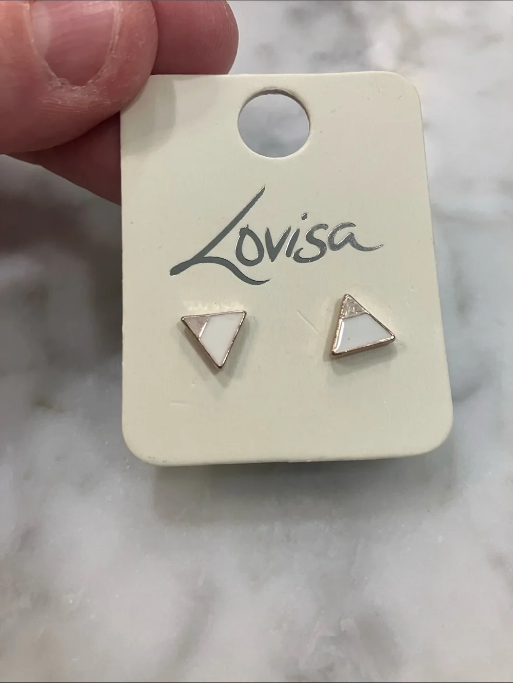 Lovisa Stud Earring pair- White, Gold & Red- set of 3 pairs